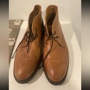 Massimo Dutti Cap Toe Brogue Oxfords Brown Leather Dress Shoes Men's Size EU 41